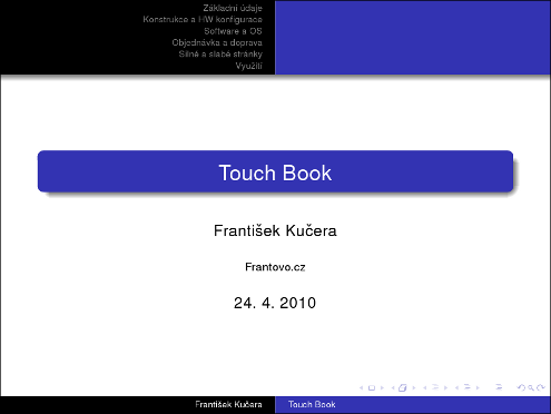 Touch Book - prezentace